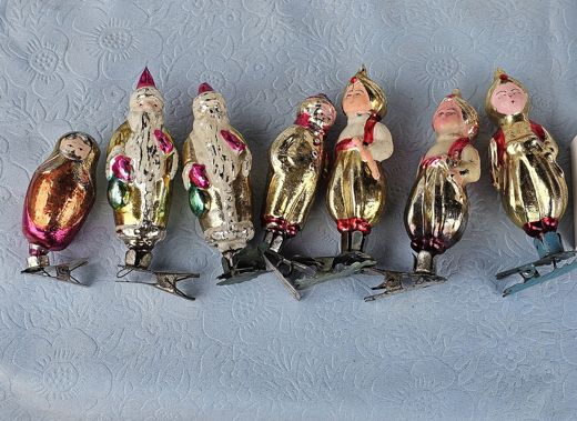Vintage glass Christmas ornaments