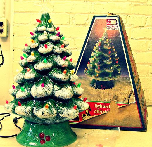 Ceramic lighted Christmas tree